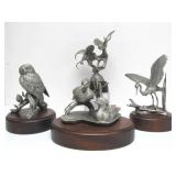 Highly Detailed Vintage Pewter Sculptures by Irving Carl Burgues