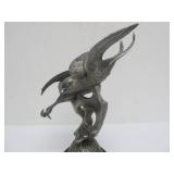 Highly Detailed Vintage Pewter Sculptures by Irving Carl Burgues