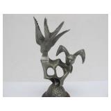 Highly Detailed Vintage Pewter Sculptures by Irving Carl Burgues