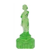 Excellent Figural Maiden Glass Flower Frog #3 - Green