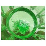 Excellent Figural Maiden Glass Flower Frog #3 - Green