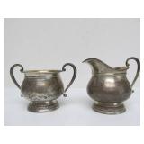 Vintage "Preludes" Sterling Silver Cream & Sugar Set