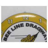 Very Cool Retro Vintage BEE LINE RACEWAY Lighted Advertising Clock