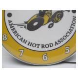Very Cool Retro Vintage BEE LINE RACEWAY Lighted Advertising Clock