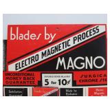 Fantastic NOS Vintage MAGNO Razor Blades Advertising Store Display Sign