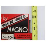 Fantastic NOS Vintage MAGNO Razor Blades Advertising Store Display Sign
