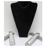 Lot of 3 Sterling Silver & Jade Necklaces