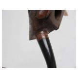 2 Larger Size NOS Unsmoked Carved Buffalo Head Smoking Pipes