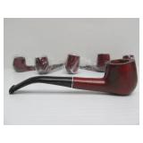 Lot of 6 Unused NOS Vintage Smoking Pipes - "Golden Leaf"