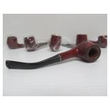 Lot of 6 Unused NOS Vintage Smoking Pipes - "Golden Leaf"