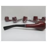 Lot of 6 Unused NOS Vintage Smoking Pipes - "Golden Leaf"