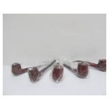 Lot of 6 Unused NOS Vintage Smoking Pipes - "Golden Leaf"
