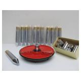 NOS Vintage Table Lighter / Ashtray w/ Many NOS Rocket Lighters