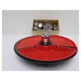 NOS Vintage Table Lighter / Ashtray w/ Many NOS Rocket Lighters