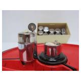 NOS Vintage Table Lighter / Ashtray w/ Many NOS Rocket Lighters