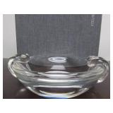 Mint in Box Signed STEUBEN Heavy Glass Bowl or Tray #1
