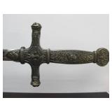 Ornate Handled Decorative Sword w/Scabbard