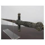 Ornate Handled Decorative Sword w/Scabbard