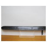 LARGE Stainless Steel Sword w/Wood Handle, Solid Brass Guard, & Leather Sheath - New In Box #3