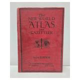 Large Antique 1924 Atlas & Gazetteer w/Maps