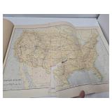 Large Antique 1924 Atlas & Gazetteer w/Maps