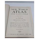 Large Antique 1924 Atlas & Gazetteer w/Maps