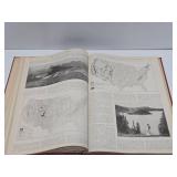 Large Antique 1924 Atlas & Gazetteer w/Maps