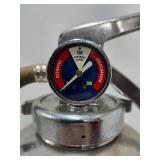 Large Old Vintage Chrome Fire Extinguisher - 25"