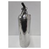 Large Old Vintage Chrome Fire Extinguisher - 25"