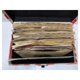 Vintage 45 Record Box w/Records