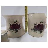 Large Group of CASEY Apple Pottery Jas Canisters etc