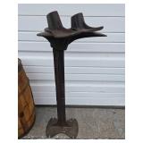 Primitive Antique Nail Kegs, Cast Iron Cobbler