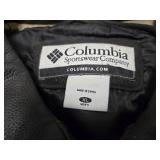 Nice Condition COLUMBIA Black Leather Jacket - Size XL