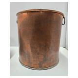 Unusual Antique Copper Cone-Top Bin