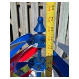 Awesome Vintage Red White & Blue Metal Yard Garden Spinning Sculpture