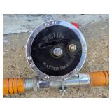 Excellent Old Tonkin Cane Fishing Pole w/HUGE Penn Master Mariner Reel
