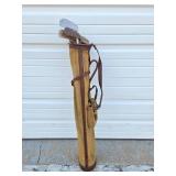 Set of Antique Hickory Shaft Golf Clubs w/Original Period Bag