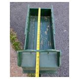 Primitive Green Wooden Pull Wagon