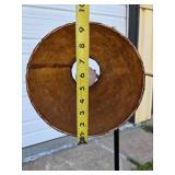 Very Nice Mid Century Dual Arm Gooseneck Floor Lamp w/Fiberglass Shades