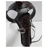 Excellent Quality & Condition Western Leather Gun Belt w/Holster