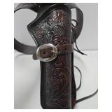 Excellent Quality & Condition Western Leather Gun Belt w/Holster