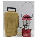 Nice Vintage COLEMAN Model 200A Red Lantern w/Travel Case