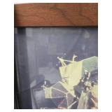 Large Vintage Space Exploration Framed Items & Hat - Boeing Aerospace Operations Employee