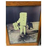 Large Vintage Space Exploration Framed Items & Hat - Boeing Aerospace Operations Employee