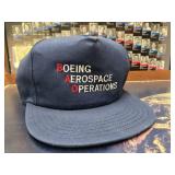 Large Vintage Space Exploration Framed Items & Hat - Boeing Aerospace Operations Employee