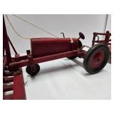 Awesome Large Old Vintage Folk Art Wooden Farm Implement & Trailer