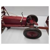 Awesome Large Old Vintage Folk Art Wooden Farm Implement & Trailer