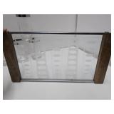 Very nice Looking Mid Century Glass Tumbler Set w/Original Serving Tray
