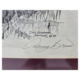 Pair of Hand Signed Framed & Numbered Prints by Dan Brewer - Bear & Raccoon