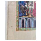 Framed Early Antique Illustration from the Codex Manesse